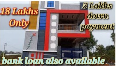 Downpaymet 5 lakhs house for sale